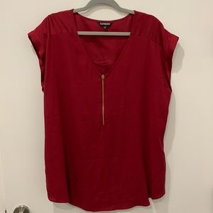 Express Zipper Front Blouse